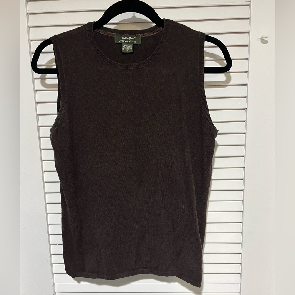 Eddie Bauer Cotton Cashmere Sweater Vest